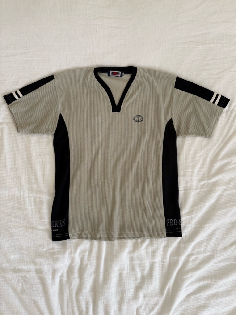 New Balance Gray and Black Short-Sleeve Shirt
